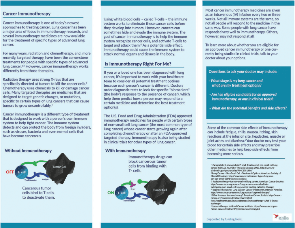 Immunotherapy for Lung Cancer Brochure Caring Ambassadors